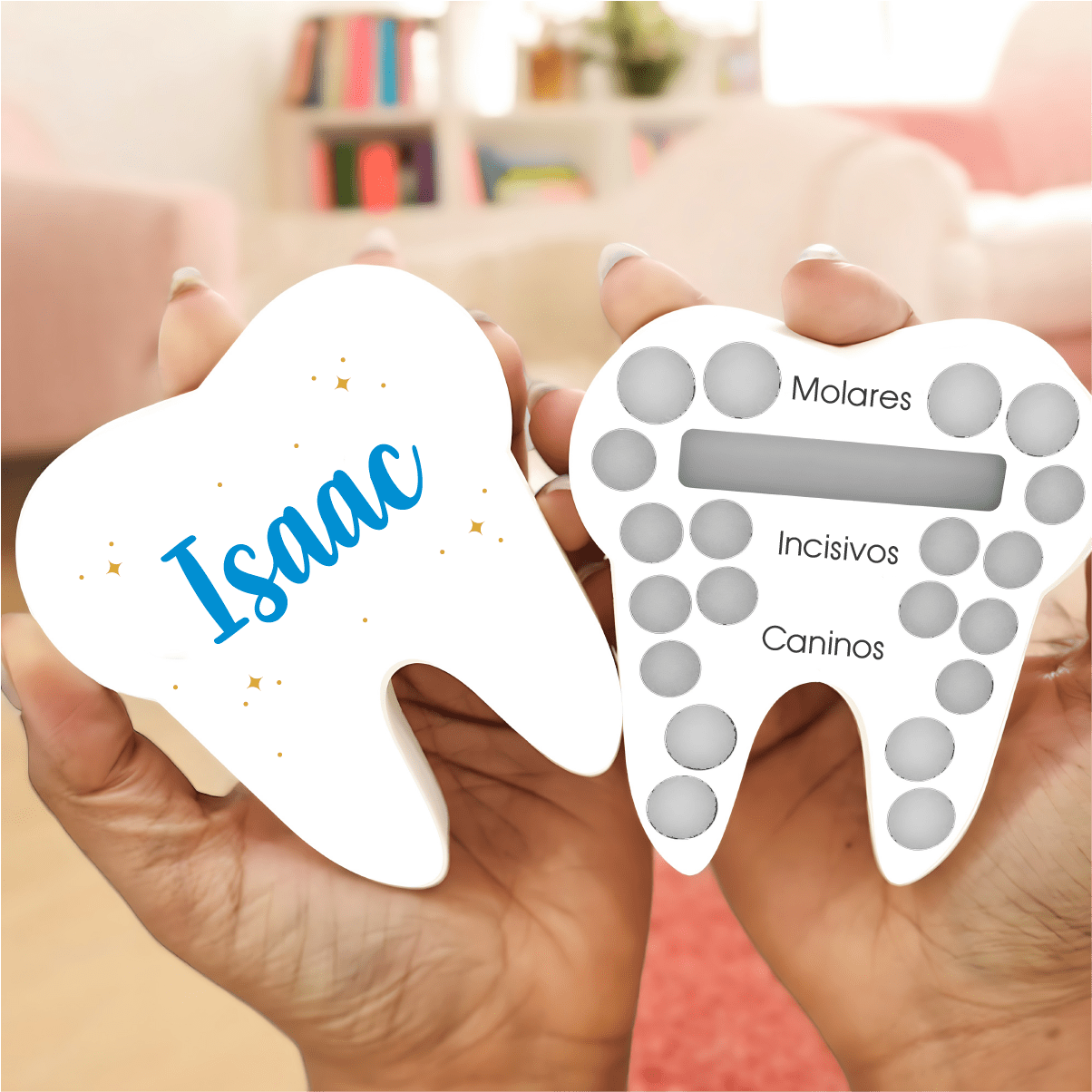 Caixa para Dentes de Leite Personalizada - Nome - Laser Madeira